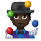 Man Juggling- Dark Skin Tone emoji on LG